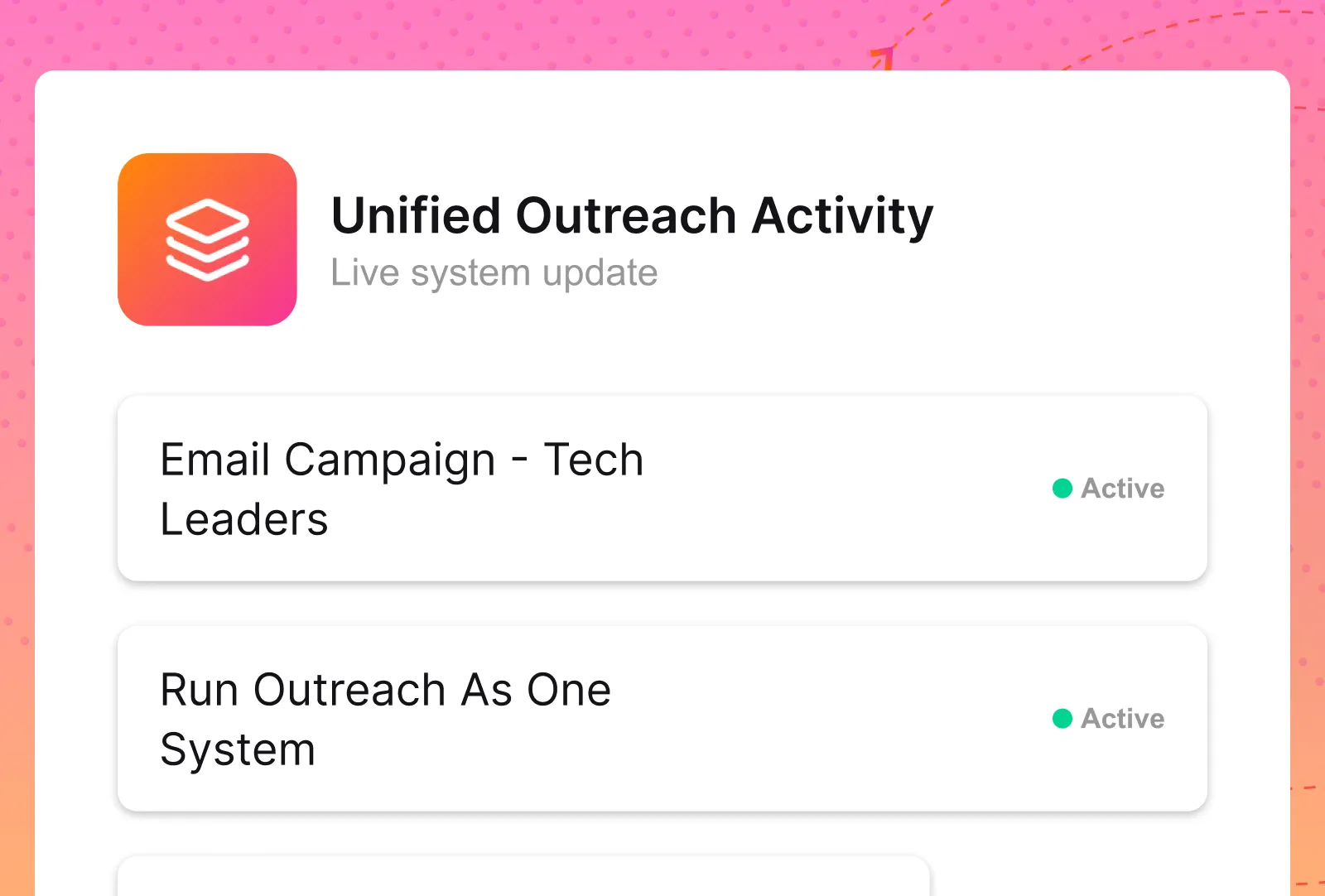 Interceptly unified outreach system dashboard